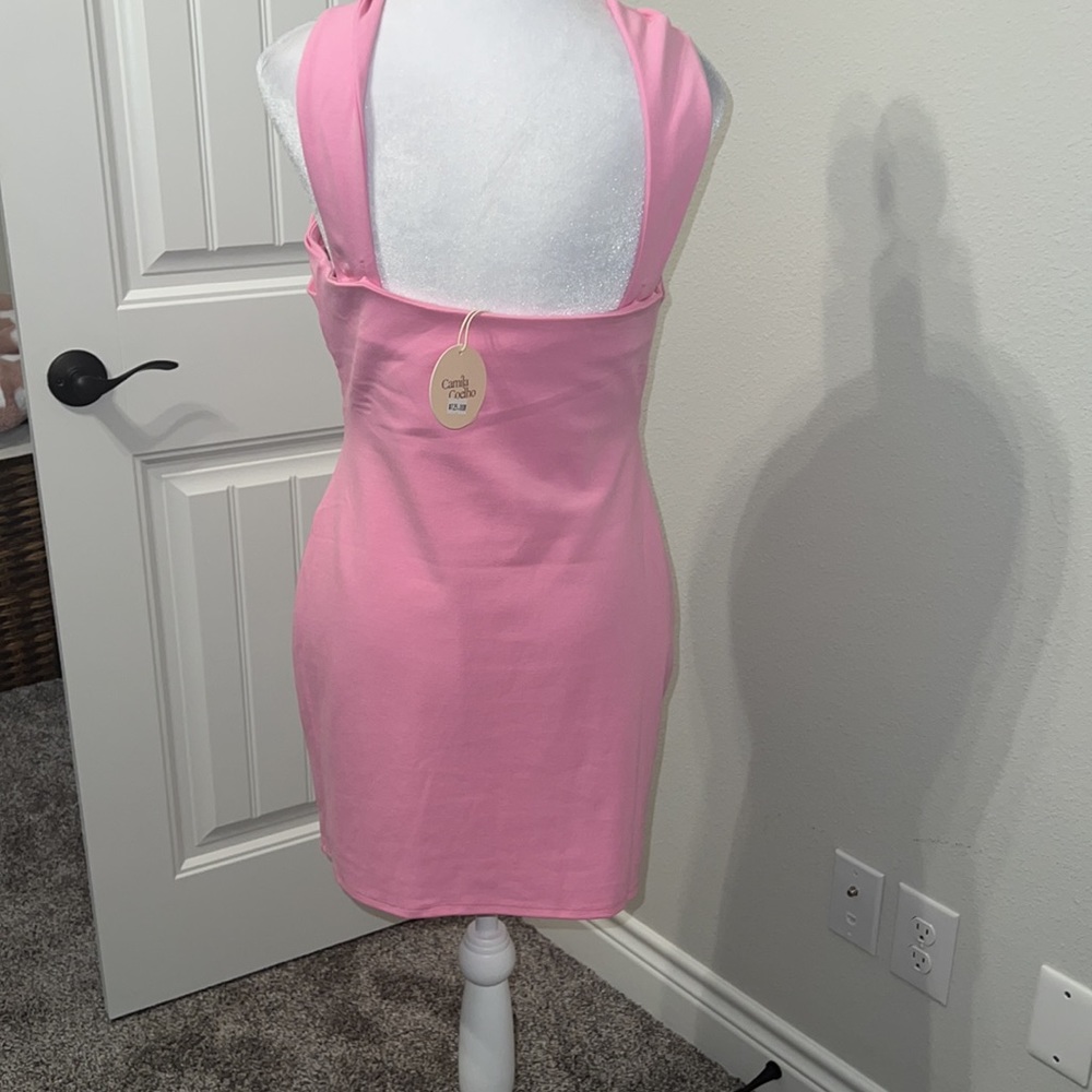 Camila Coelho Annika Mini Dress in Baby Pink - Picture 8 of 9